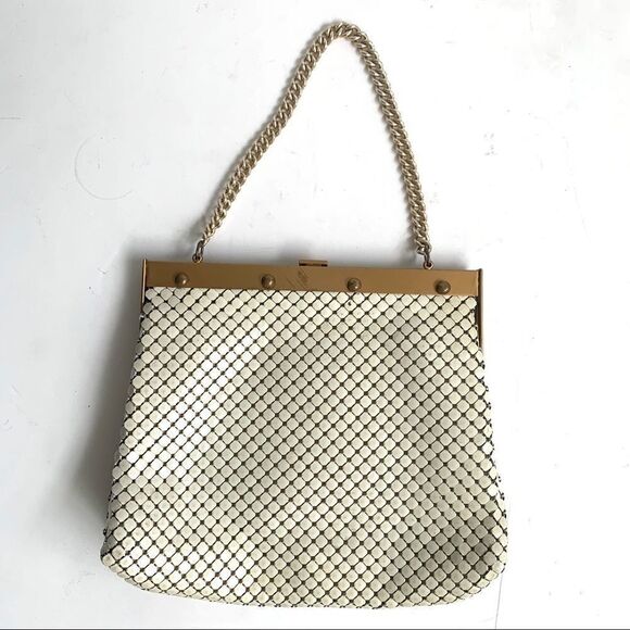 VINTAGE WHITING & DAVIS LARGE METAL MESH BAG - Picture 3 of 8